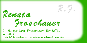 renata froschauer business card